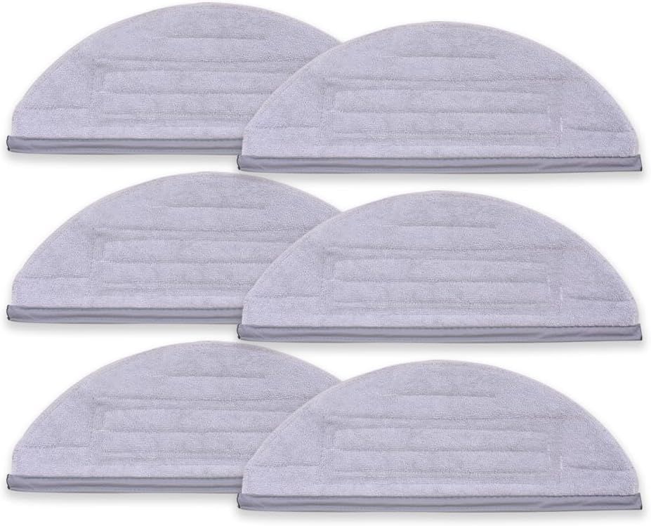 Mop Cloths Pads, Compatible with  S8, S8+, S7, S7+, S7 MaxV Plus/MaxV Ultra/Pro Ultra, Robot Vacuum Cleaners, Washable Spare Parts Accessories, 6-Pack.