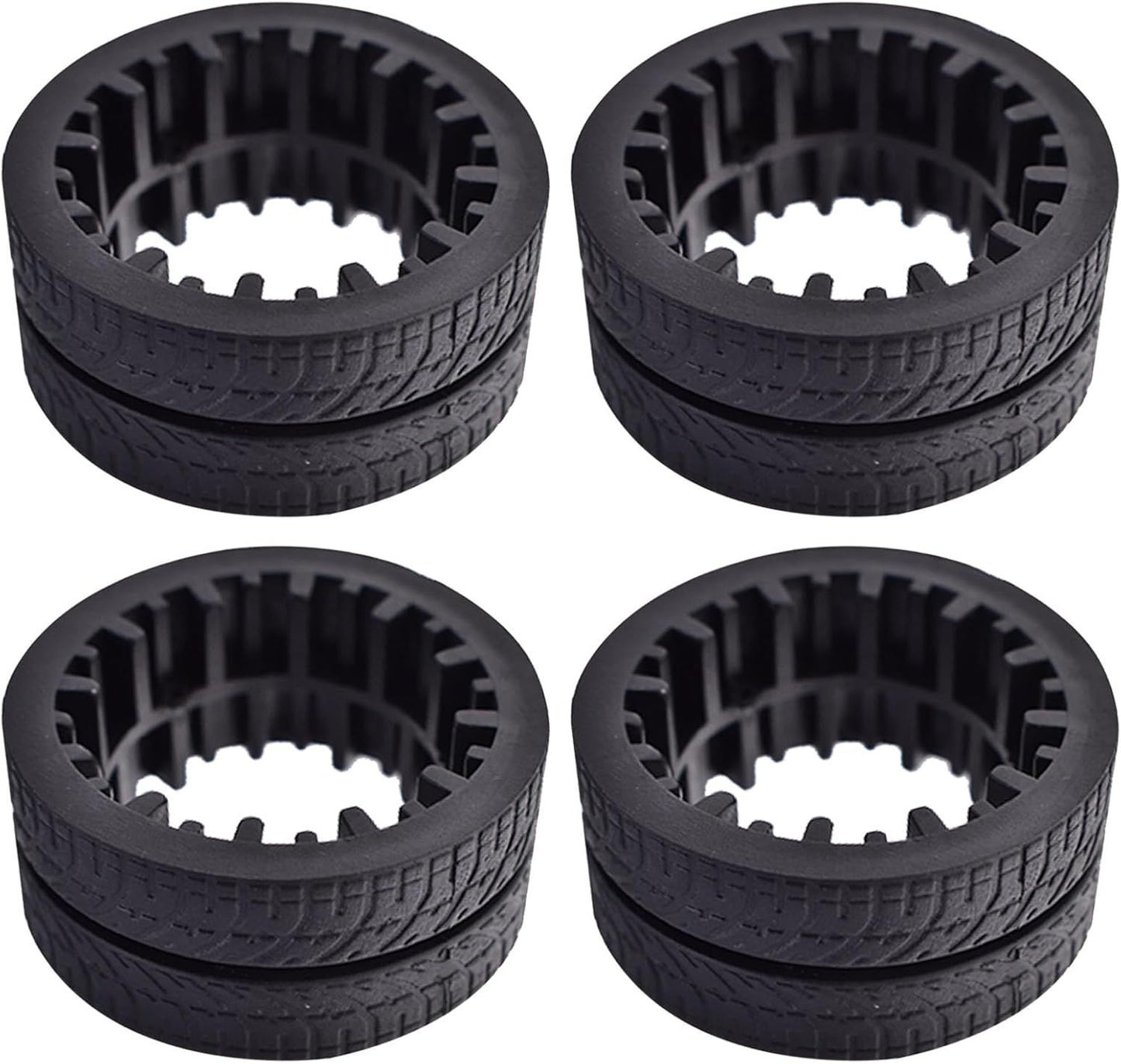 Replacement Rubber Wheel Tires Compatible with iRobot Braava Jet M6 (6110) (6012) (6112) (6113), Anti-slip, Great Adhesion and Easy Assembly, 4-Pack.