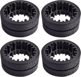 Replacement Rubber Wheel Tires Compatible with iRobot Braava Jet M6 (6110) (6012) (6112) (6113), Anti-slip, Great Adhesion and Easy Assembly, 4-Pack.