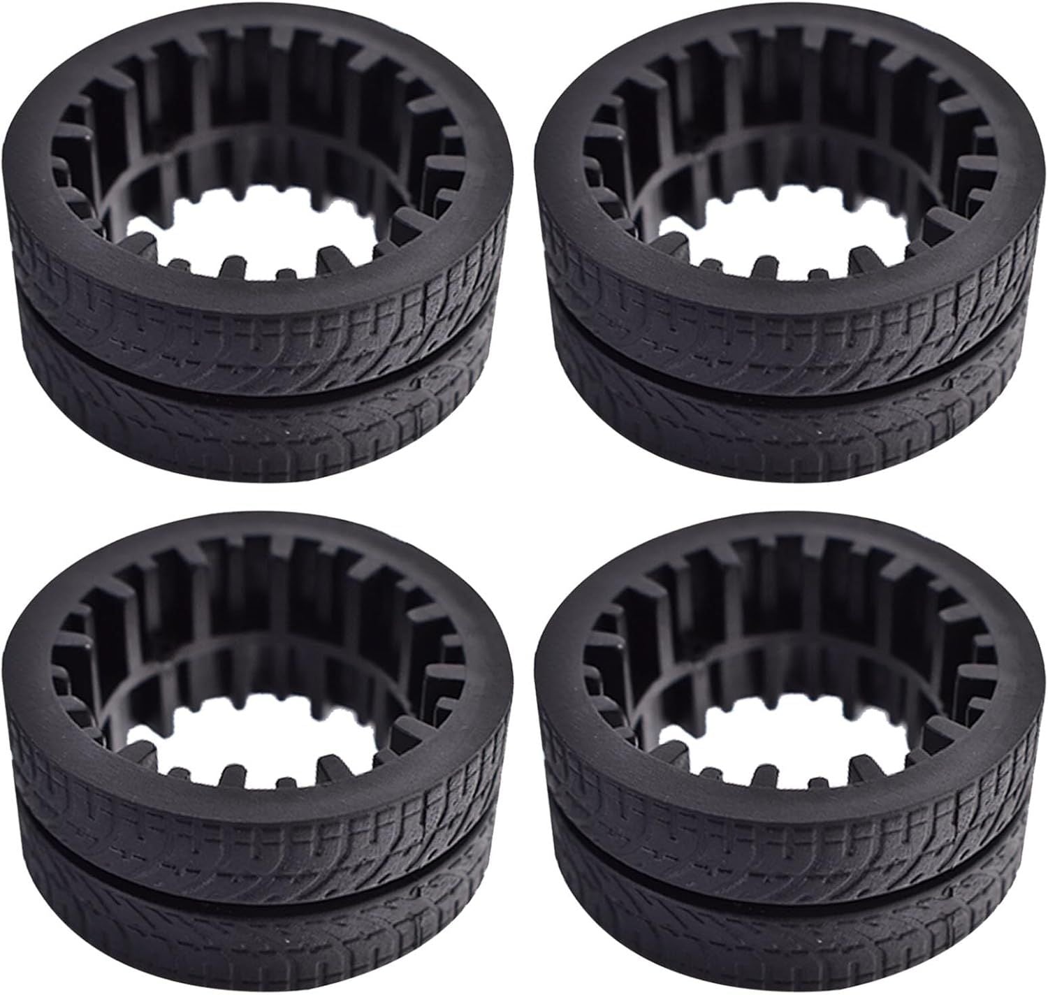Replacement Rubber Wheel Tires Compatible with iRobot Braava Jet M6 (6110) (6012) (6112) (6113), Anti-slip, Great Adhesion and Easy Assembly, 4-Pack.