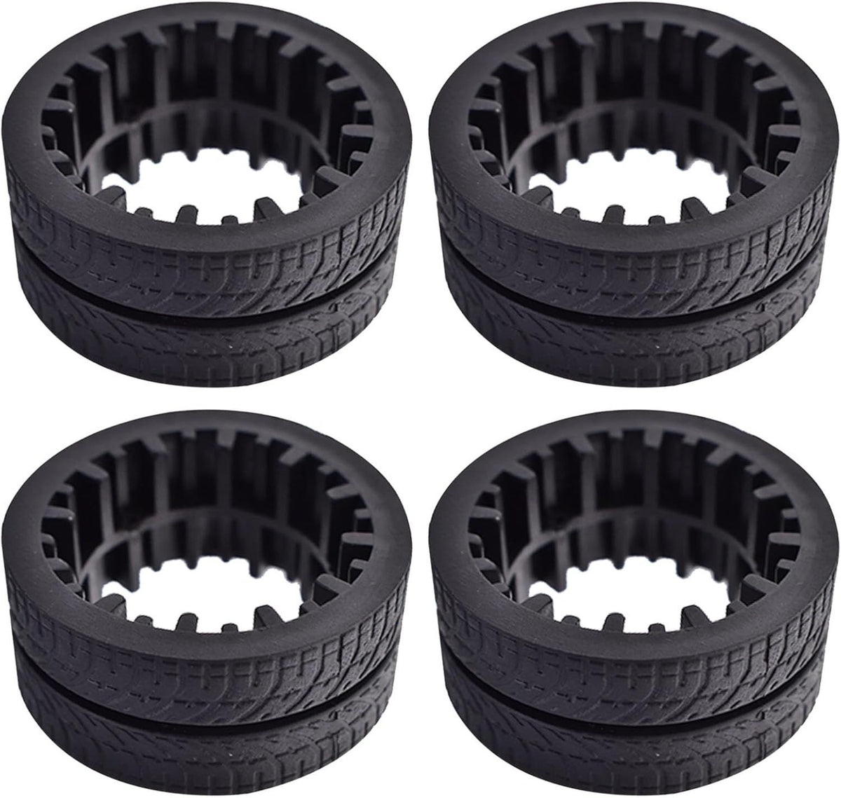 Replacement Rubber Wheel Tires Compatible with iRobot Braava Jet M6 (6110) (6012) (6112) (6113), Anti-slip, Great Adhesion and Easy Assembly, 4-Pack.