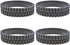 Replacement Rubber Wheel Tires Compatible with euy RoboVac 11S, 11S MAX, 15T, 30, 30C, 15C, 15C MAX, 12, 35C Models, Anti-slip, Great Adhesion and Easy Assembly, 4-Pack.