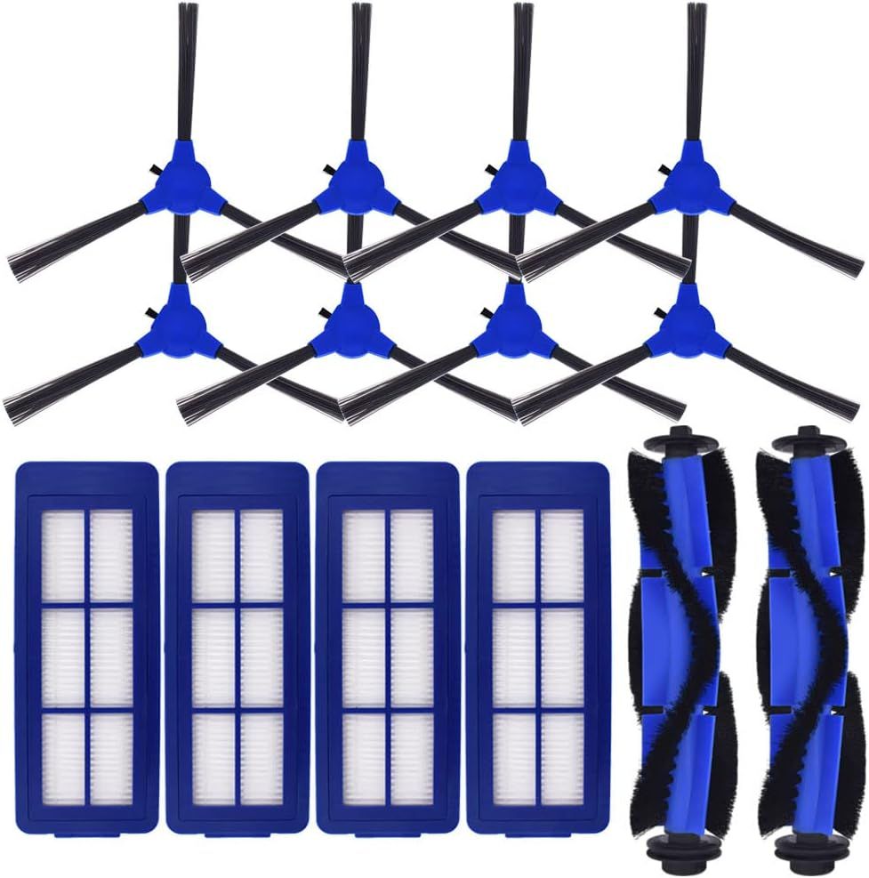 Replacement Parts Compatible with euy RoboVac 11S Max, 30C Max, G10, G20, G30, G30 Edge/Hybrid, Accessories with 2 Rollers 4 ilters 8 Side Brushes.