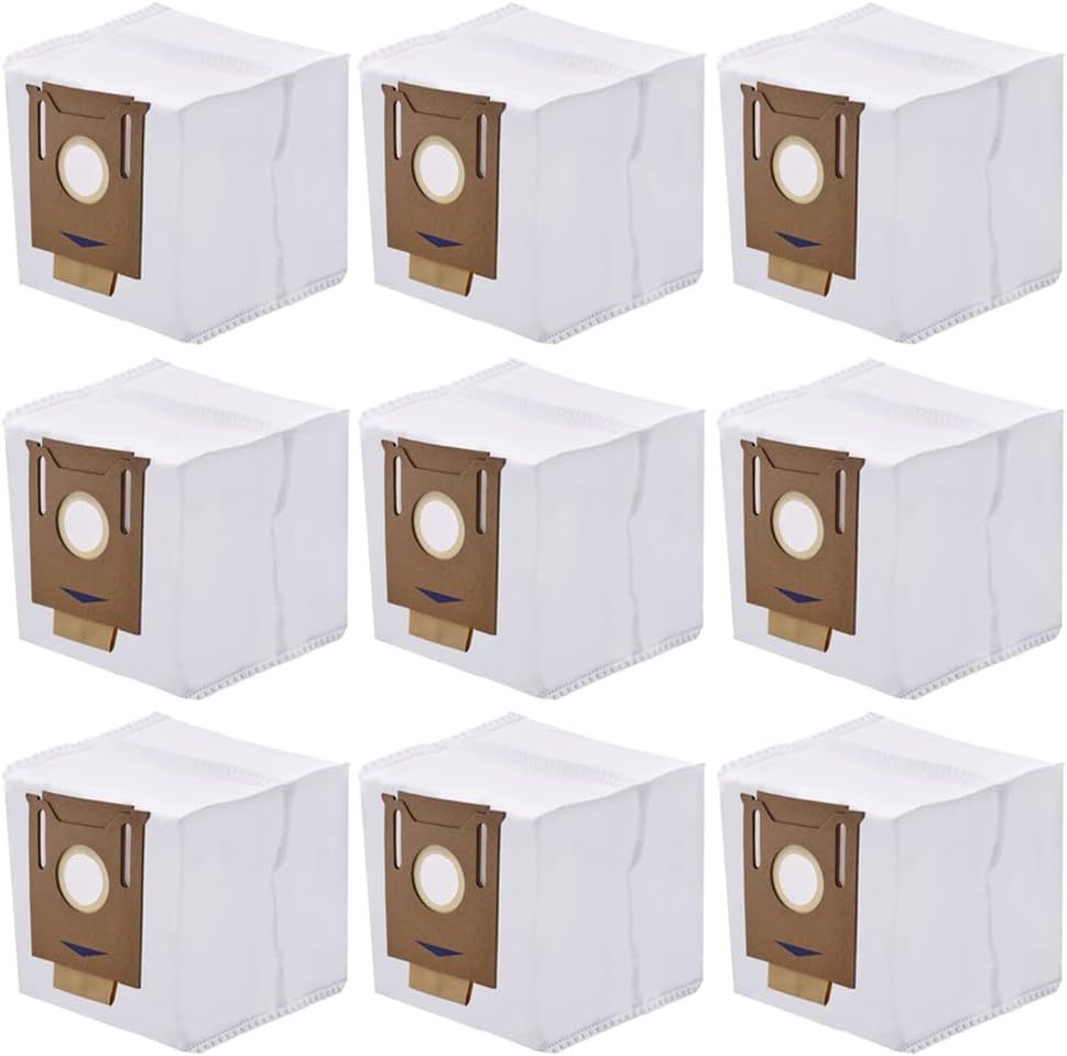 Replacement Disposable Dust Bags Compatible with Ecovacs Deebot T8, T8+, N8+, N8 Pro+, N10 Plus, Robot Vacuums, 9-Pack.
