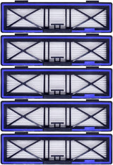 Blue Replacement H12 HEPA ilters Compatible with Neato D10, D9, D8, D7, D6, D5, D4, D3, Robotic Vacuum Cleaners, 5-Pack.