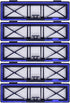 Blue Replacement H12 HEPA ilters Compatible with Neato D10, D9, D8, D7, D6, D5, D4, D3, Robotic Vacuum Cleaners, 5-Pack.