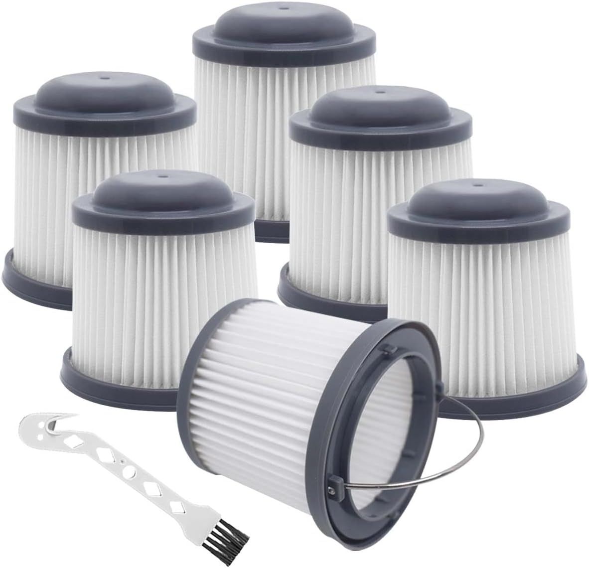 6 Pack PV110 Replacement Handheld Vacuum ilters: Compatible with Black and Decker Cordless Pivot Vac BDH2000PL BDH2020L PHV1410 PHV1810 PHV1210 BDH1620LH Handheld Vacuum, Part # 90552393
