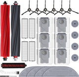 29 Pack S8 MaxV Ultra Accessories Kit or  S8 Maxv Ultra Robot Vacuum Cleaner, 1 Set Main Roller Brush,4 HEPA ilters,6 Side Brushs,6 Dust Bag,4 Mop Pads,4 Edge Mop Clothes,1 Cleaning Brush
