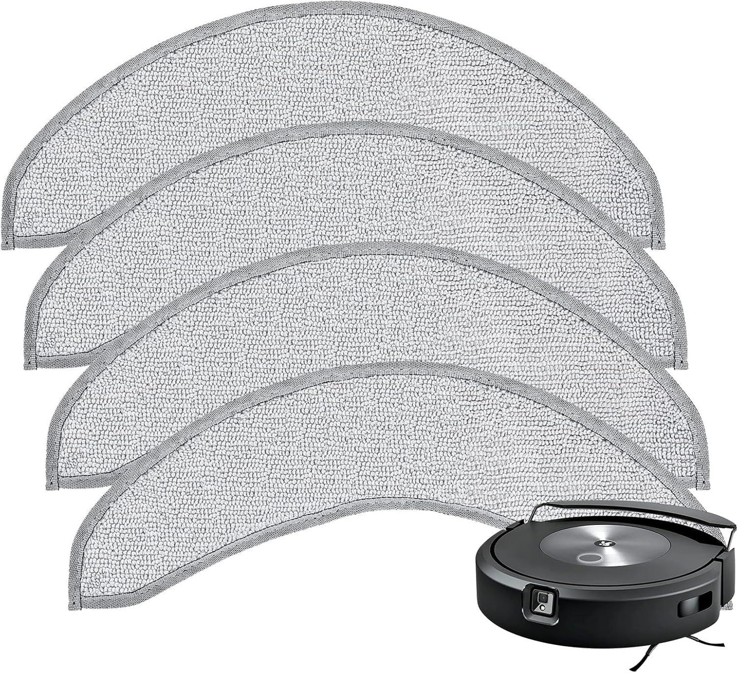 4 Pack Replacement Mop Pads or i-Robot Roomba Combo j7+/ j9+ Accessories, Microiber Washable Mopping Pad or iRobot Roomba Combo j7+/ j9+ Robot Vacuum and Mop (Not its or Roomba j7/ j7+/ j9+)