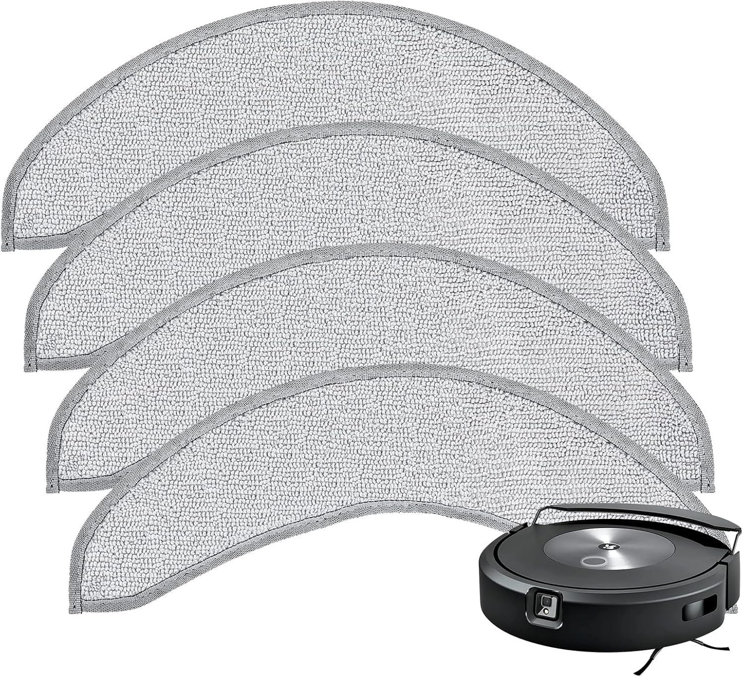 4 Pack Replacement Mop Pads or i-Robot Roomba Combo j7+/ j9+ Accessories, Microiber Washable Mopping Pad or iRobot Roomba Combo j7+/ j9+ Robot Vacuum and Mop (Not its or Roomba j7/ j7+/ j9+)