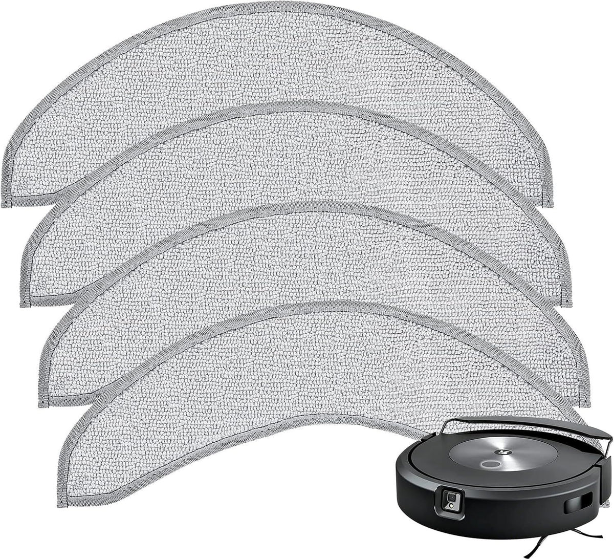 4 Pack Replacement Mop Pads or i-Robot Roomba Combo j7+/ j9+ Accessories, Microiber Washable Mopping Pad or iRobot Roomba Combo j7+/ j9+ Robot Vacuum and Mop (Not its or Roomba j7/ j7+/ j9+)