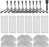Accessories Kit or ROPVACNIC S1, or Tipdiy G90, or betboyles V75S, or VIPSUN Z1, or PrettyCare C2 Robot Vacuum Replacement Parts, 10 Side Brush, 6 HEPA ilter, 6 Mop Pad