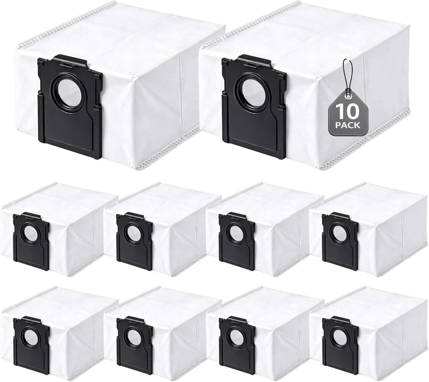 10-Pack 4-Liter Dust Bags Compatible with Dreame D10 Plus Gen 2 Robot Vacuum (RLD32GD), 10 × 4L Disposable Replacement Vacuum Bags