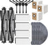 Replacement Parts Kit or HONITURE Q6 Pro, or Laresar L6 Pro, or AIRROBO T10+, or Neabot N2 Robot Vacuum Accessories,2 Main Brush, 4 Side Brush, 4 Hepa ilter, 4 Mop Pad,3 Dust Bag