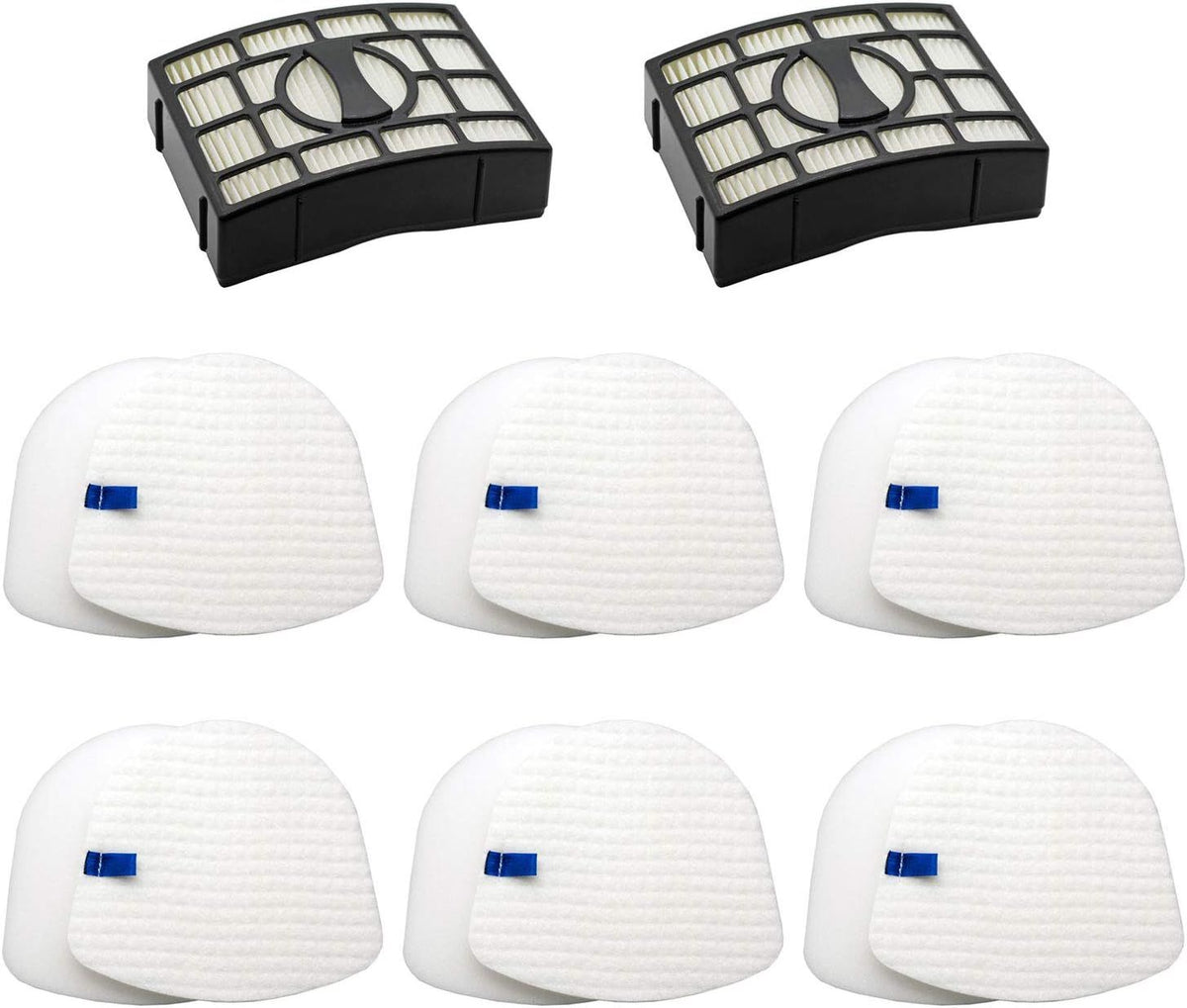 Vacuum ilters Replacement Parts or Shark Navigator Zero-M Lit-Away Upright Vacuum UV650 UV725 ZU560 ZU560C ZU561 ZU562 ZU572, 2 Post ilters + 6 oam& elt ilters Kit, XHEPA560 & XK560