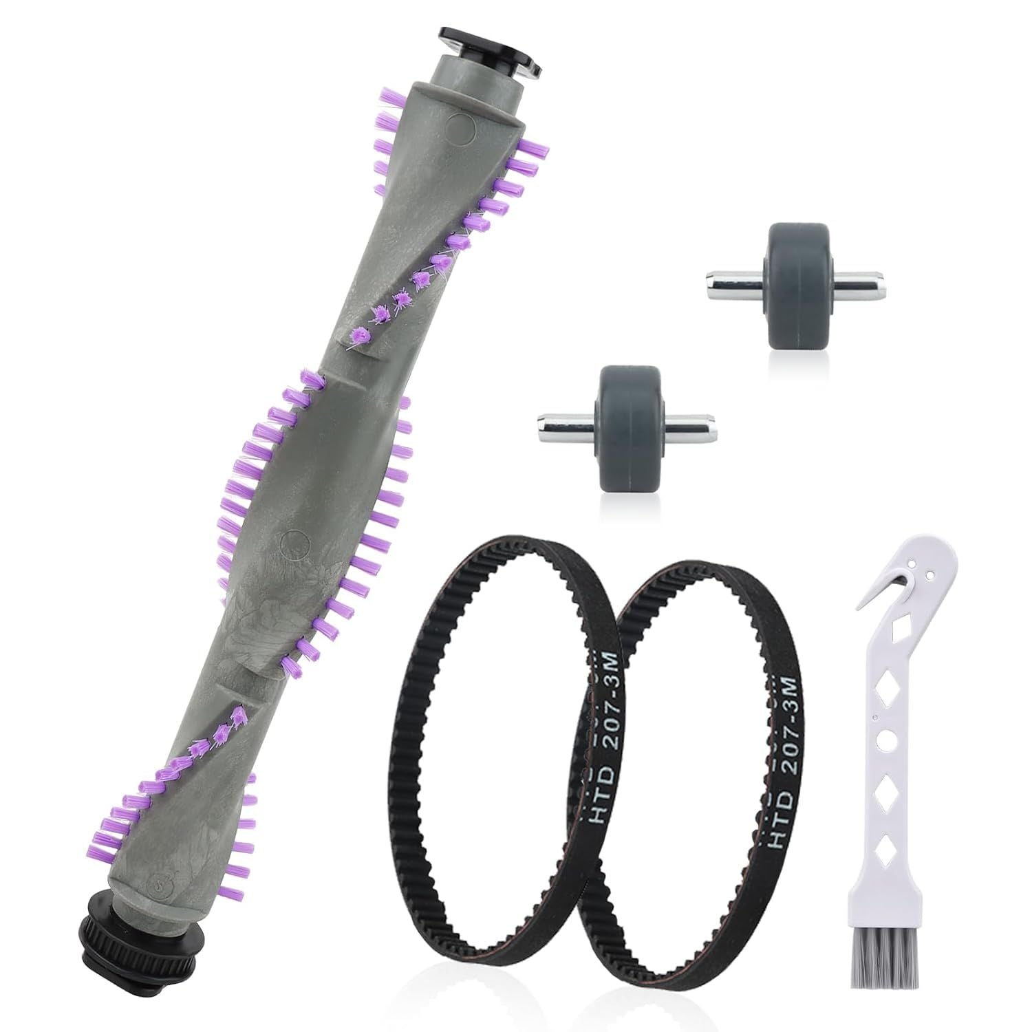 Roller Brush Replacement or Shark Navigator Lit Away NV350,NV352,NV353,NV360,NV356E,NV42,NV80,UV420,NV70,NV41,NV71,NV90,NV22 Series Upright Vacuum，1 Roller Brush + 2 Belts + 2 Wheels