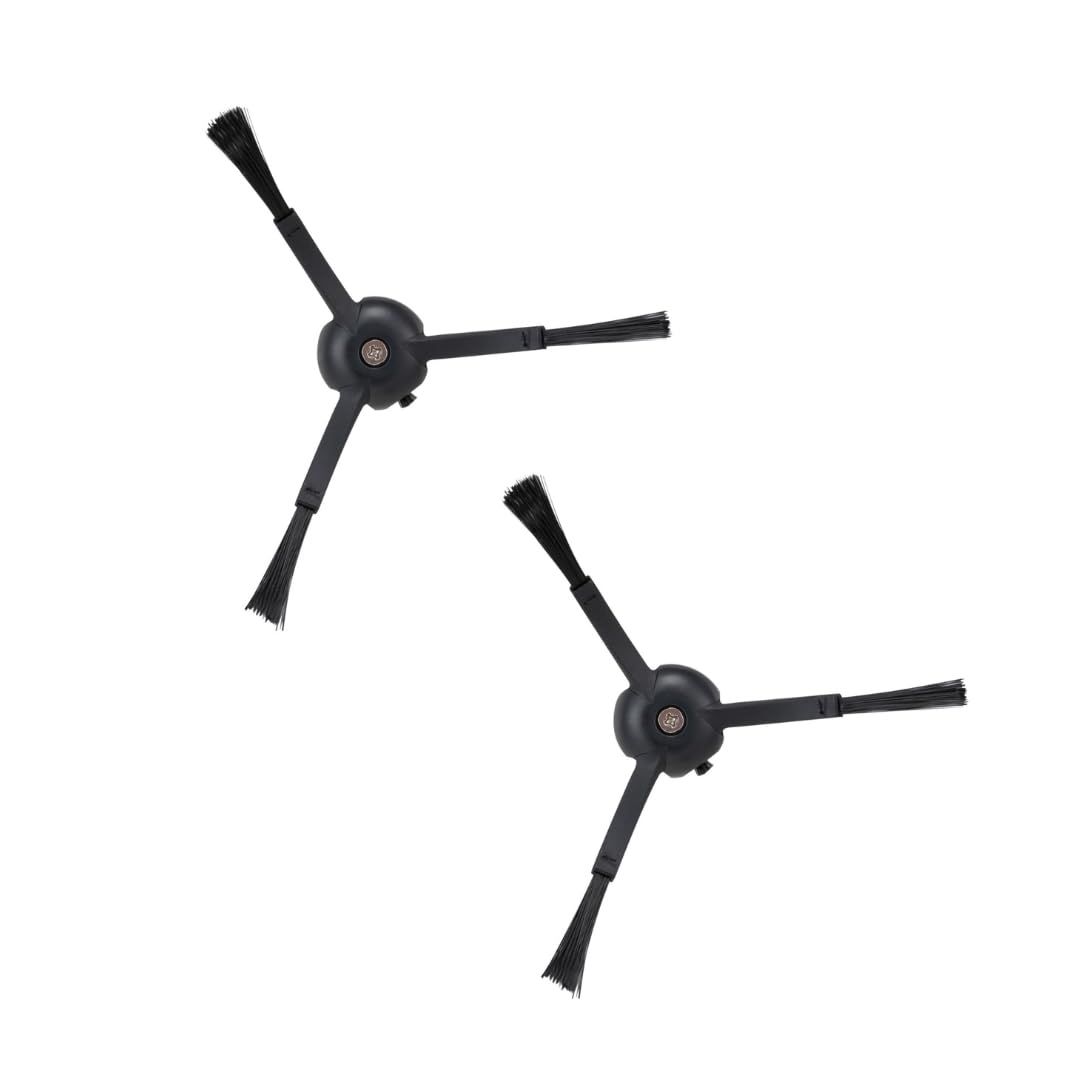 Side Brushes Replacement (2 Pieces) or S8 Pro Ultra, S7 Max Ultra, Qrevo,  Qrevo Slim, Series o S7 MaxV/S7/Q7Max/Q8 Max/S8/Q7/Q5/S6/S5/S4/E5/E4/E3/E2 Robot Vacuum Cleaner, Black