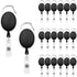 20Pcs Retractable ID Badge Holders ID Badge Reels with Clip Retractable Badge Holders or Oice Worker Doctor Nurse (Black)