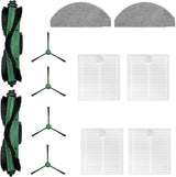 12 Pack Accessories Kit Compatible with iRobot Roomba Essential 100 Series 104 105 Combo Y0140 Y0110 Q011 Q0120 Q0520 Vacuum,1 Roller Brush＆ 4 Side Brushes＆4 ilters & 2 Mopping Pads Replacement Parts