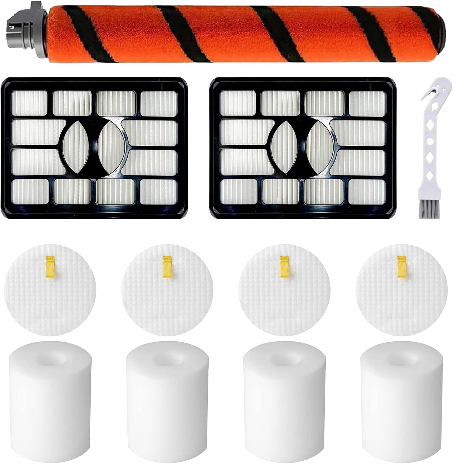 Hepa oam & elt ilter Brushroll Replacement Kit or Shark Rotator Proessional Lit-away DuoClean Vacuum ZU780 ZU782 ZU785, Replaces Part # 1395C831 & X500 & Xh500