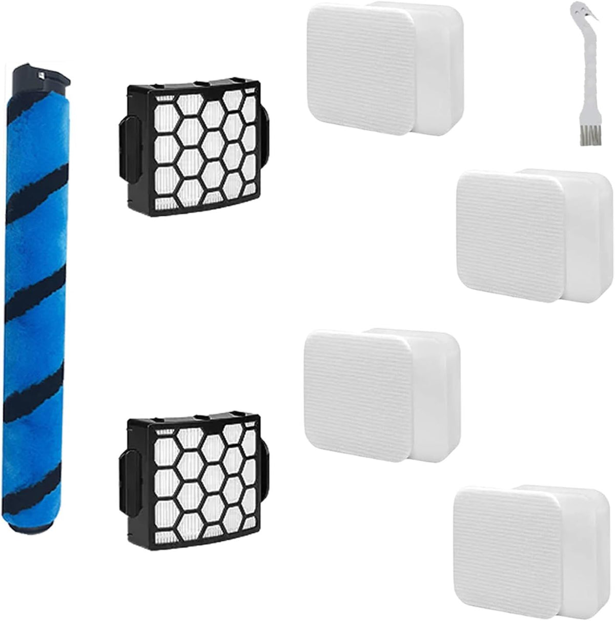 Brushroll & Hepa oam ilters Compatible with Shark Rotator Duo Clean Powerins LA500 LA500WM LA502 LA502NP Vacuum,Compares to Parts # 1483C200 XH320 & XK320