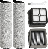Iloor3 Roller Brush Replacement or Tineco iloor 3 and loor One S3 Cordless Wet Dry Vacuum Cleaner, 2 Brush Roller, 2 HEPA ilters