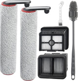 H12 Pro Roller Brush Replacement and HEPA ilter or Dreame H12 Pro, H12 Dual, G10 Pro Cordless Wet Dry Vacuum Cleaner, 2 Brush Rollers, 2 HEPA ilters, 1 Water Tank Brush, 1 Cleaning Brush