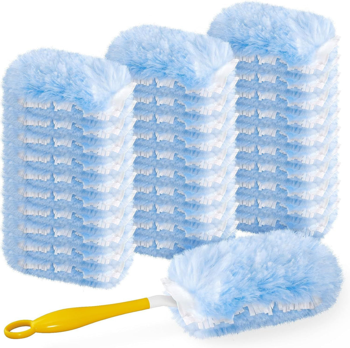Duster Reill or Swier Duster, 30 Count Heavy Duty 2 Side 360° Duster Reills with 1 Handle, 4X Microibers, Disposable Multi Surace Dusters or Cleaning