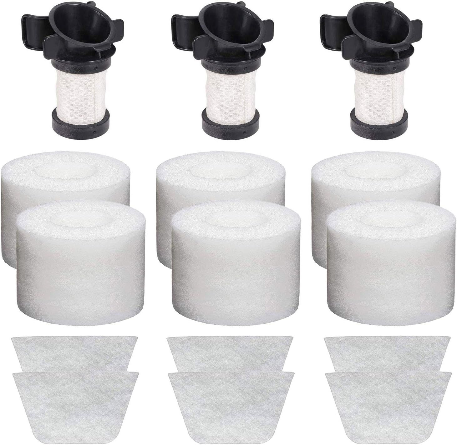 Replacement ilters or Shark ION lex DuoClean X30 X40 60 80 I200 I201 I202 I205 I251 I252 I281 I282 I285 U280 IC205 IR70 IR100 IR101, 3 Post 6 oam&elt ilters, XPREM100