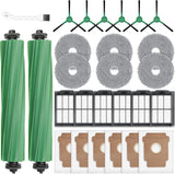 27 Pack Replacement Accessories or iRobot Roomba Plus 405 Combo/505 Combo/507 Combo Robot Vacuum Cleaner, 2 Main Brushes 6 Side Brushes 6 HEPA ilters 6 Mop Pads 6 Dust Bags 1 Cleaning Brush