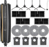 18 Pack Accessories Kit or Dreame L10s Ultra Gen 2/L10s Pro Ultra Heat/X30 Ultra/L40s Ultra AE/CE Robot Vacuum, 1 TriCut Brush 4 Side Brushes 4 HEPA ilters 4 Mop Pads 4 Dust Bags 1 Cleaning Brush