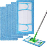 Reusable Mop Pad or Swier Sweeper Mop, 12.5'' Microiber Mop Pad Reill Washable or Hard loor Baseboard Cleaning, Wet/Dry Cleaning Pad, 4 Pack