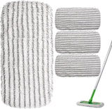 4 Pack o Reusable Mop Pad Compatible with Swier Sweeper, Heavy Duty Scrubby Microiber Mop Cover Multi-Surace Cleaning Wet Dry Reills