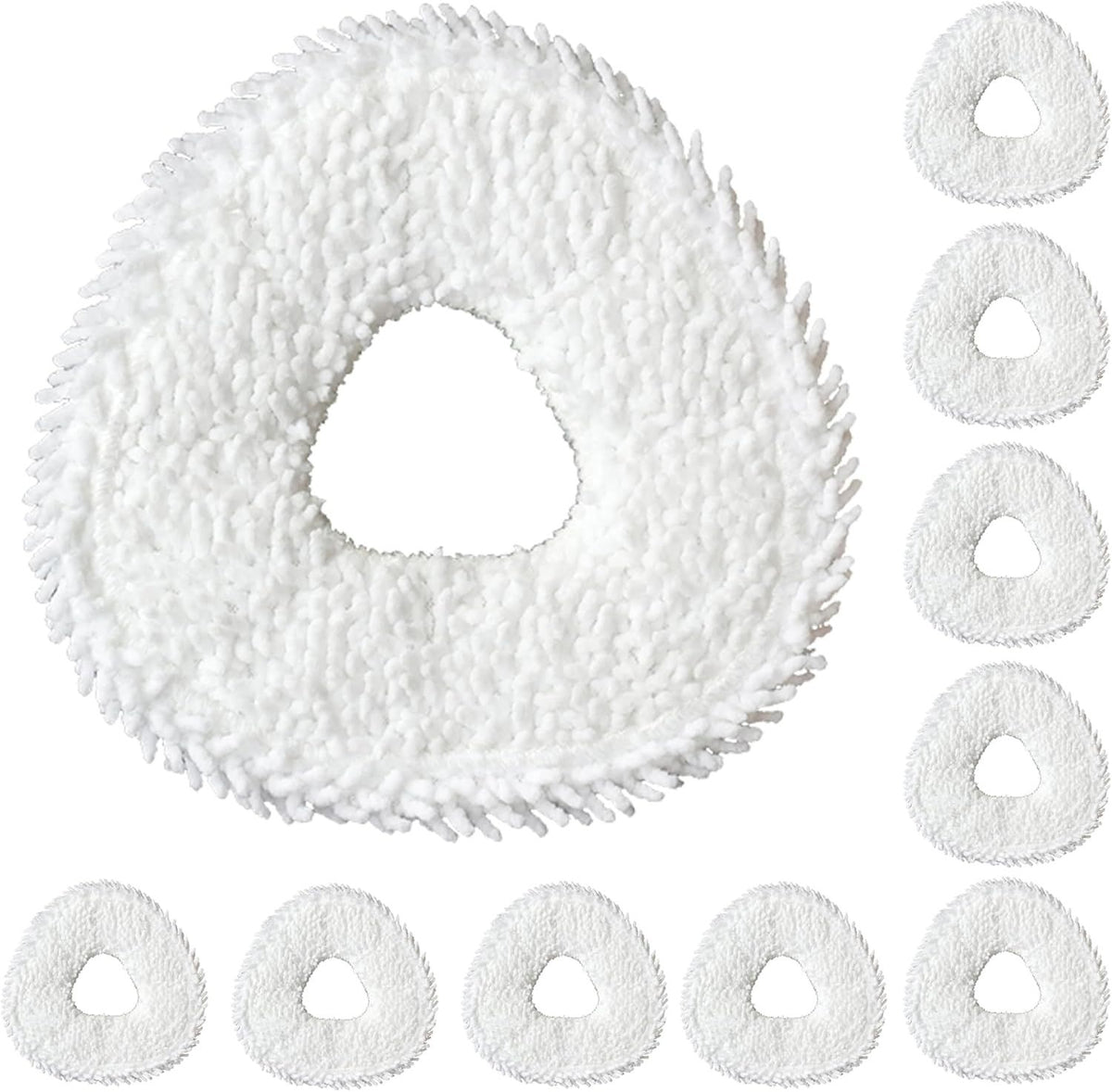 Robot Vacuum and Mop Pads 10 Pack or Narwal reo X Ultra/reo /reo Z Ultra/reo Z10/reo Pro/reo Z10 Ultra Robot Vacuum, High Absorbency Microiber Replacement Pads, Washable Robot Mop Pads White
