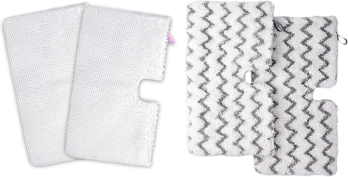 2 Pack + 2 Pack Replacement Microiber Mop Pad or Shark Steam Pocket Mops S3500 Series S3501 S3601 S3550 S3901 S3801 SE450 S3801CO S3601D (2 Sot mop pad+2 scrubby mop pad)