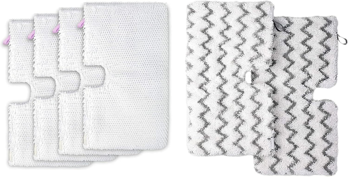 4 Pack + 2 Pack Replacement Microiber Mop Pad or Shark Steam Pocket Mops S3500 Series S3501 S3601 S3550 S3901 S3801 SE450 S3801CO S3601D (4 sot mop pad+2 scrubby mop pad)