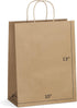 Eupako Kraft Shopping Bags 10x5x13 - 100 PCS Brown Paper With Handles, Gift Bulk, Party Favor, Merchandise, Retail