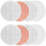 8 Pack Mop Pads Replacement Compatible with Bissell Spinwave 2124, 2039A, 2307, 23157, 23159, 20393, 20399 Hard loor Spin Mop, 2 Sot Pads, 4 Scrubby Pads, 2 Heavy Scrub Pads