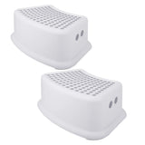 Step Stool or Kids (2 Pack), Toddlers Stool or Potty Training, Bathroom, Kitchen, Bedroom, Toy Room and Living Room. Toilet Stools with Sot Anti-Slip Grips or Saety, Stackable (Grey)