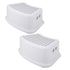 Step Stool or Kids (2 Pack), Toddlers Stool or Potty Training, Bathroom, Kitchen, Bedroom, Toy Room and Living Room. Toilet Stools with Sot Anti-Slip Grips or Saety, Stackable (Grey)