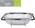 6-Quart Large Over The Sink Colander, Heavy Duty 40% Thicker 18/8 Stainless Steel ine Mesh Strainer Basket with Expandable Rubber Grip Handles - Strain, Drain, Rinse ruits, Vegetables