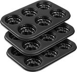 Mini luted Tube Cake Pan, 6 Cavity Baking Pan, Non-stick Baking Mold or Cupcakes, Donuts, Cornbread, Brownies, Jellies, Set o 3