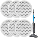 6 Pack 3897A / 3712 Rotating Steam Mop Pads Replacement or Bissell SpinWave SmartSteam Scrubbing Steam Mop Cleaner 【Models 3897A/3712 ONLY】, Washable Reuseable Reill Pads