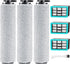 6-pack 3831 Vacuum Cleaner Brush Roll+ ilter Replacement Parts or Bissell Crosswave H2/3845N/3831 loor Scrubber, 3 Brush Rolls+3 ilters