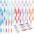 150 Pieces Individually Wrapped Toothbrushes Manual Disposable Travel Toothbrush Medium Sot Bristle Tooth Brush Travel Toothbrush Bulk Toothbrushes or Hotel, Guest, Adults, Kids, Multi Color