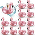 12 Pcs Inlatable Drink Holder lamingo Drink loats Reusable Inlatable Cute Animal Cup Coasters Pool Cup Holders or Summer Swimming Party