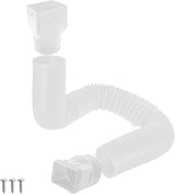 Biaungdo 1 Pack Gutter Downspout Extensions 5 Ft, 3 Inch Rain Gutter Downspout Extender Flexible Drainage Pipe for 2 x 3 Inch Residential Downspouts and 3 x 4 Inch Residential Downspouts, White