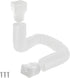 Biaungdo 1 Pack Gutter Downspout Extensions 5 Ft, 3 Inch Rain Gutter Downspout Extender Flexible Drainage Pipe for 2 x 3 Inch Residential Downspouts and 3 x 4 Inch Residential Downspouts, White