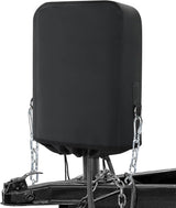 RV Electric Tongue Jack Cover – Heavy-Duty Waterproof Design with Chain Hooks, Protective Black Cover for Outdoor Camper Accessories
