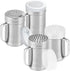 [2-pack] 14oz Seasonings Spice Shaker with Medium Holes, [2-pack] 14oz Metal Parmesan Cheese Shaker with Large Holes - with Handle and Plastic Cap